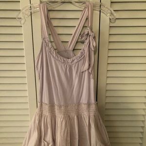 Knit top, cotton skirted dress